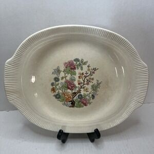 Vintage Salem China USA Oval Serving Platter Tray Indian Tree 12"